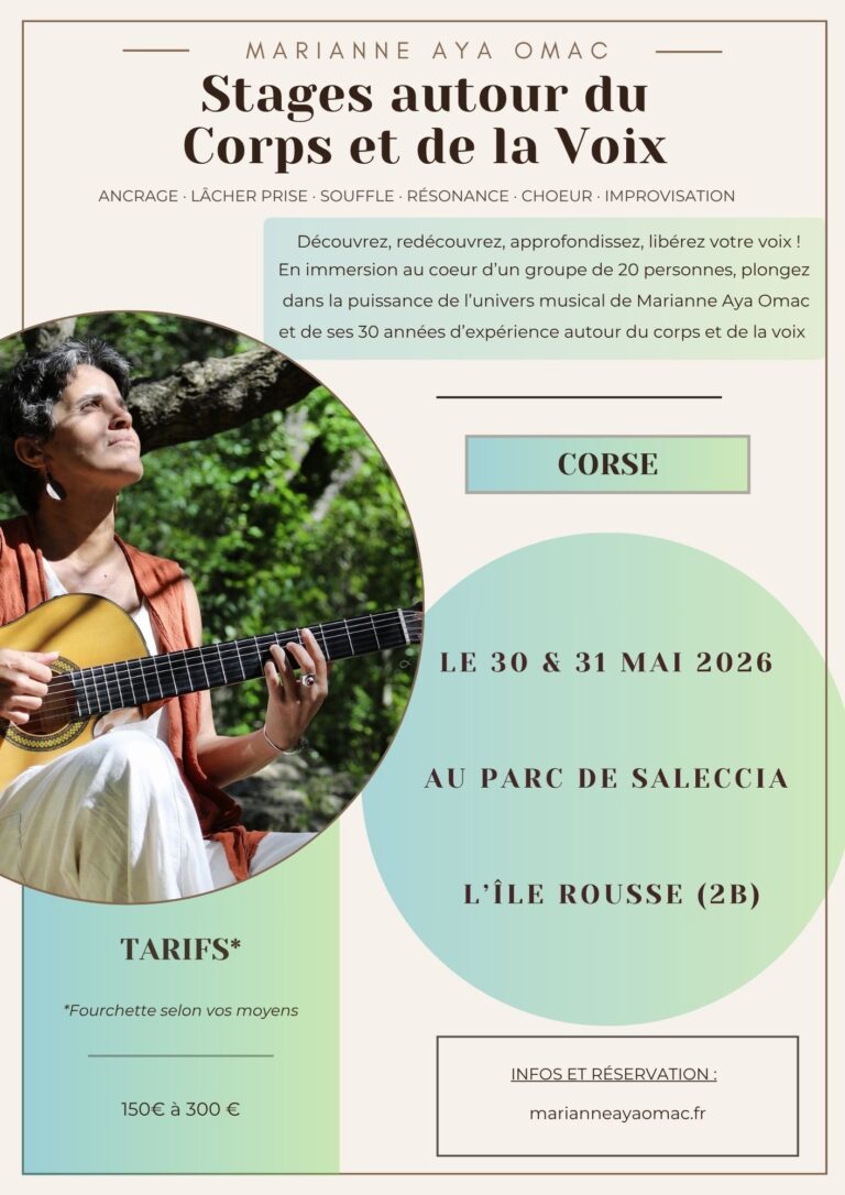 Stage de chant avec Marianne Aya Omac